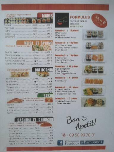 BAMBOU Thaï et Sushi - Menu Image 2